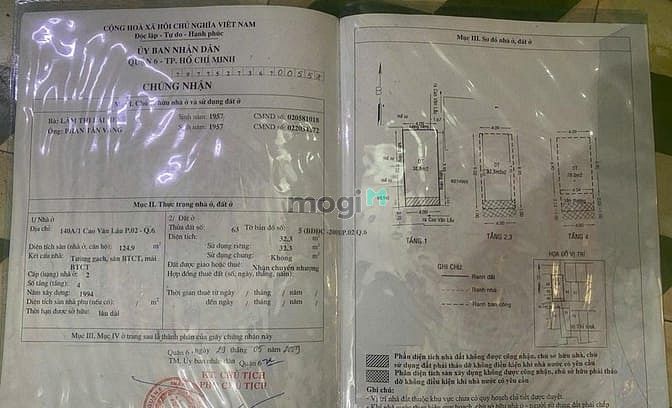 Hình ảnh Tôi cần bán gấp Căn nhà 4 Tầng - 5 PN,Đường Cao Văn Lầu giá 5,5 Tỷ