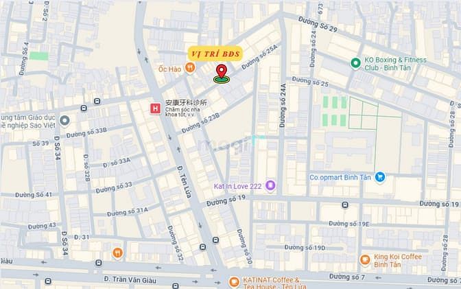 Hình ảnh Bán đất MT đường Số 25A khu Tên Lửa, 4 x 20m, 9 tỷ. (Tín Hưng).