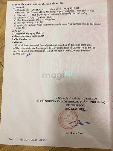Hình ảnh bán nhà đất mỹ hưng thanh oai hà nội