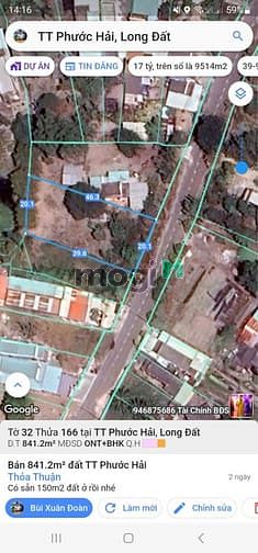 Hình ảnh đất mặt tiefn đường nhựa tt phước hải