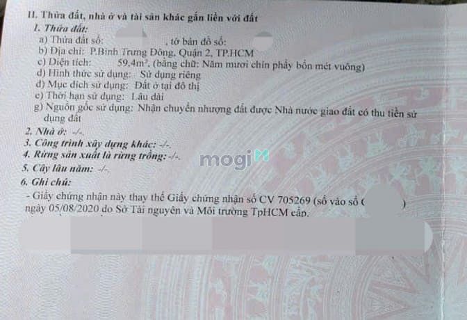 Hình ảnh Bán Đất hẻm ô tô phường Bình Trưng Đông Quận 2 ngang 8m Khu XD 4 tầng
