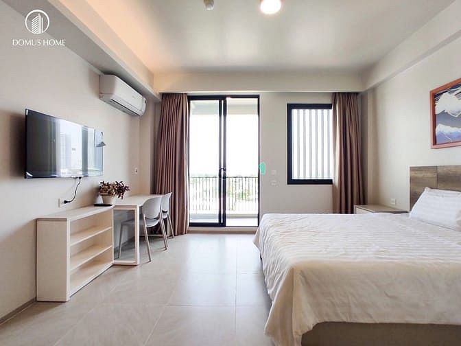 Hình ảnh Studio ban công mặt trước, fnt, sang xịn, gần Lotte, Tdtu, Rmit, Q1,4.