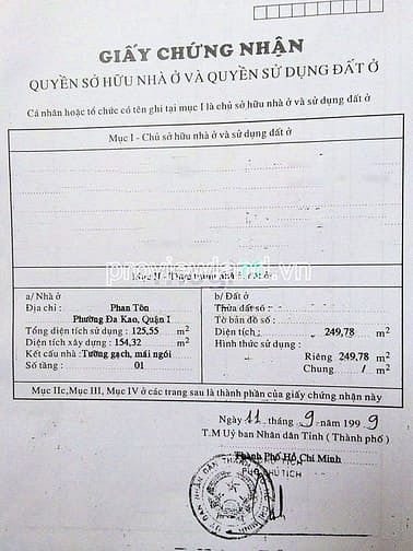 Hình ảnh Bán biệt thự mặt tiền Phan Tôn, Đa Kao, Q1, 250m² đất, đã có GPXD