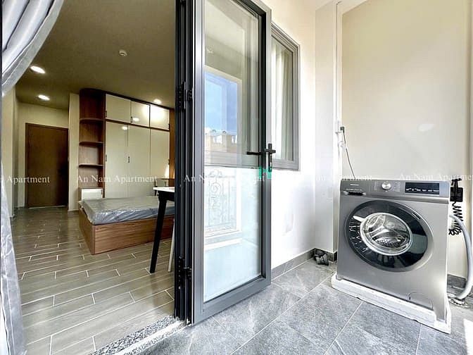 Hình ảnh Cho Thuê Căn Hộ Full Nội Thất Mới Ban Công Máy Giặt Riêng Tại Tân Định