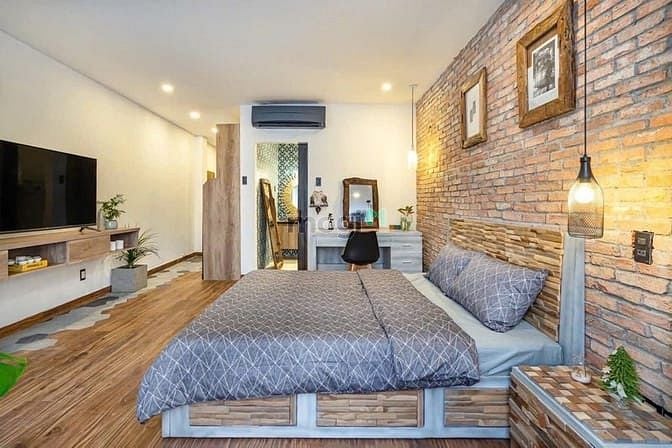 Hình ảnh Cho thuê Trang Chủ MB66.COM / Đăng Ký Tặng 66K studio ban công full nội thất mới phong cách Châu Âu
