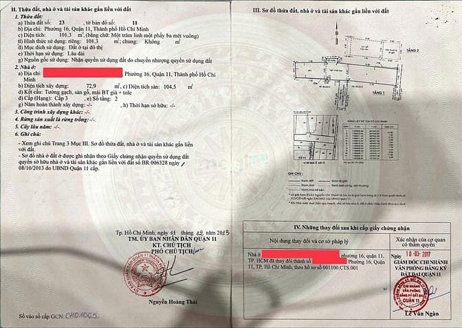Hình ảnh Đất hẻm 100 m2 trung tâm Quận 11