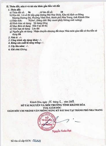 Hình ảnh VHO151 Bán lô đất mặt tiền đường Bùi Huy Bích Bắc Nha trang