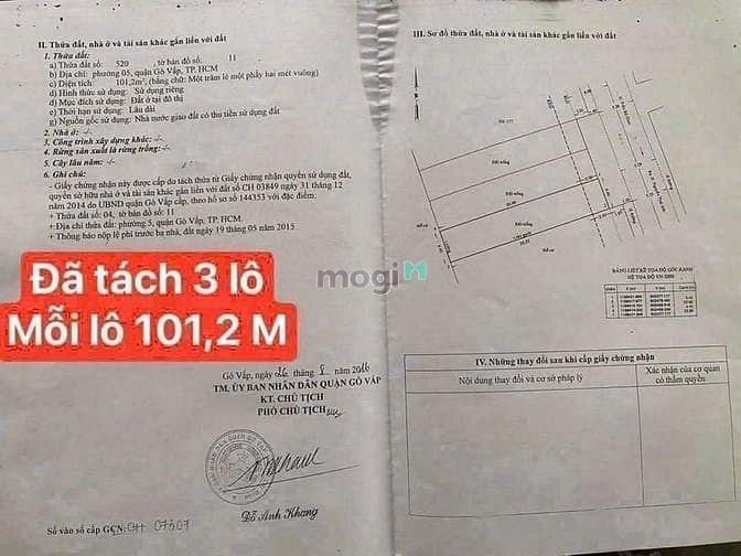 Hình ảnh Bán đất mặt tiền đẹp (4,4x25) TRẦN BÁ GIAO P5 Gò Vấp