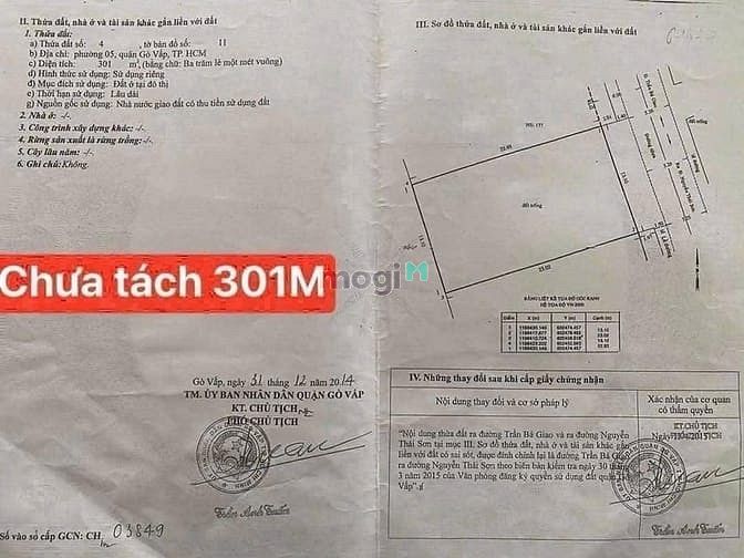 Hình ảnh Bán đất mặt tiền đẹp (4,4x25) TRẦN BÁ GIAO P5 Gò Vấp