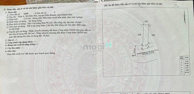 Hình ảnh DP55 Bán đất mặt tiền đường Hương Lộ 45 xã Diên Phú