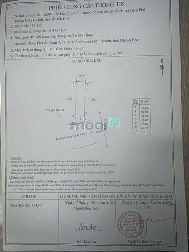 Hình ảnh DP55 Bán đất mặt tiền đường Hương Lộ 45 xã Diên Phú