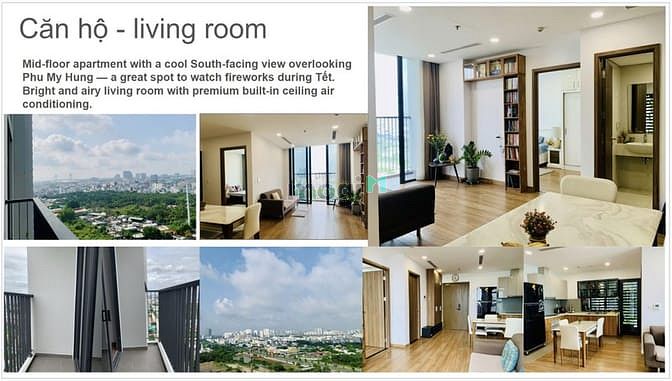 Hình ảnh Direct owner rental: 2-bedroom apartment – Tower H, Eco Green Saigon