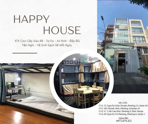 Hình ảnh KTX Cao Cấp Happy House Chỉ 1 triệu 2 - Sạch Sẽ - Tự Do - Đầy Đủ Tiện