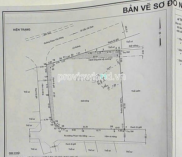 Hình ảnh Bán đất mặt tiền Phạm Văn Đồng, Thủ Đức, 1300m2, phù hợp xây vp