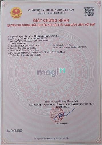 Hình ảnh Anh em hỗ trợ bán lô đất thuộc xã Bà Điểm Hóc Môn, 23tỷ6, HH 400tr