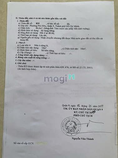 Hình ảnh Bán Đất Mặt Tiền Nguyễn Duy Trinh 4,6mx18,7m Phú Hữu TP Thủ Đức Q9 cũ