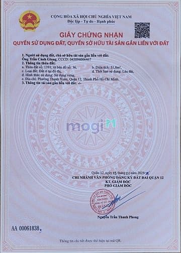 Hình ảnh Đất 51,8m2 Hệ Số Xây Dựng 3.5 KDC Bàn Cờ Thạnh Xuân 25 Quận 12, TPHCM