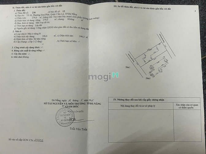 Hình ảnh Bán nhà kiệt 135 Vũ Lăng, Cẩm Lệ, Đà Nẵng