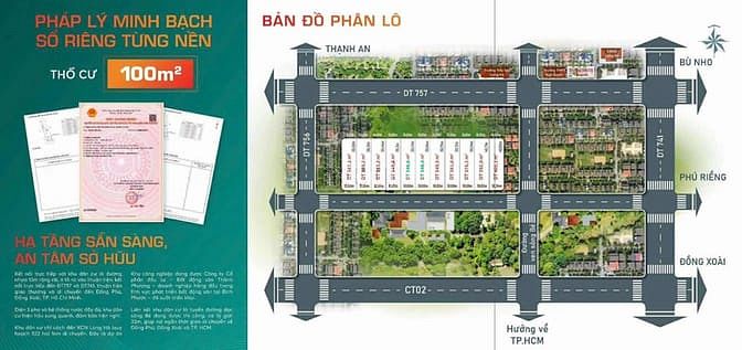 Hình ảnh Đất nền Long Hà Bình Phước 370m2, gần 2 KCN mặt tiền đường 18m