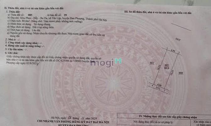 Hình ảnh 80m đất giãn dân khu pheo dãy _ ba da _ tân lập _ đan phượng
