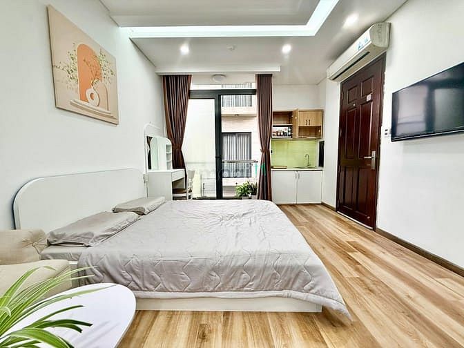 Hình ảnh Studio 35m2 đầy đủ nội thất máy giặt riêng ban côngCo.opmart Nhiêu Lộc