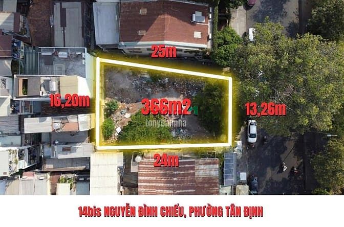 Hình ảnh Đất góc 2 mặt tiền trung tâm Quận 1 – 14Bis Nguyễn Đình Chiểu, 200 tỷ
