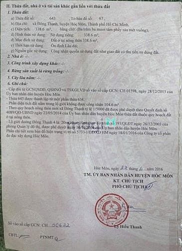 Hình ảnh 🆘 Đất thổ Cư 15 x 30m mặt TIỀN đường Đông Thạnh 4, giáp Quận 12
