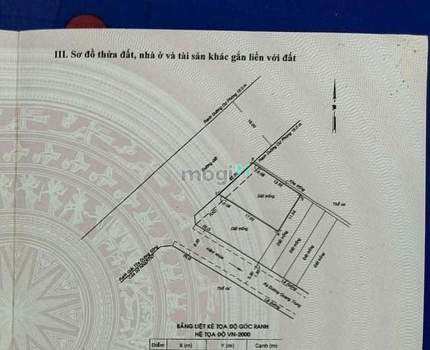 Hình ảnh Gò Vấp, Đất Mặt tiền Dự án Bờ Kè Kênh Tham Lương DT 12x18m 206m2 thổ ư