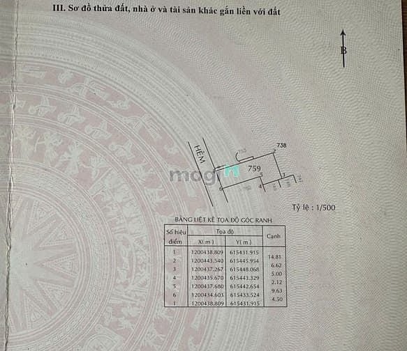 Hình ảnh Bán đất Hẻm 4 đường 100A. Cầu xây , Tân Phú. Q9 - DT: 77m2