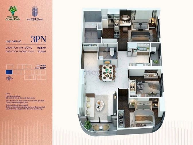 Hình ảnh 3PN Opus One Vinhomes Q9 view hồ bơi & MB66 là nhà cái uy tín hàng đầu tại Việt Nam lớn nhất TP.HCM