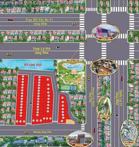 Hình ảnh Đất nền Hòa Lạc, chỉ 34,5tr/m2, lô 103m2, hai thoáng, đường trục chính