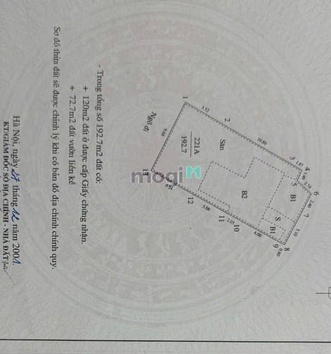 Hình ảnh Bán 193m2 đất 2 mặt ngõ xây Nhà nghỉ quận Hai Bà Trưng, thửa đất vuông