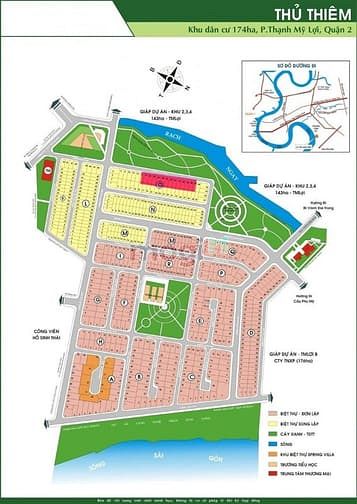 Hình ảnh BÁN ĐẤT dự án VILLA THỦ THIÊM Quận 2 Lô O - ĐỐI DIỆN CV ngang 10M