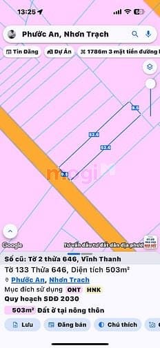 Hình ảnh Đất thổ vườn khu dân cư hiện hữu đường hẻm thông rộng 8m