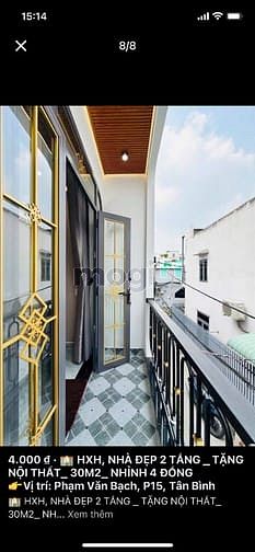 Hình ảnh LỤM NHẸ em Phạm Văn Bạch-p15-Tân Bình- TPHCM, SHR, 2tỷ855