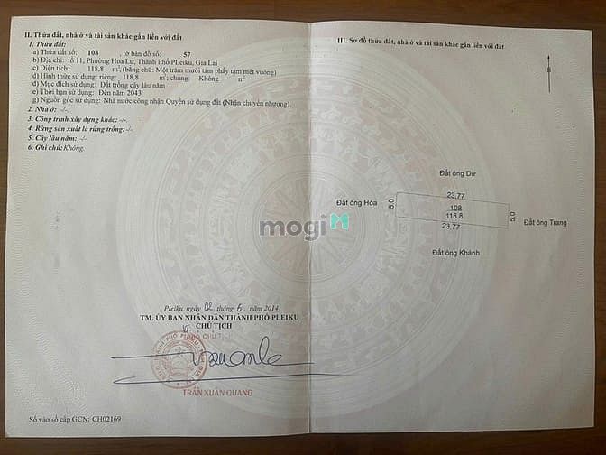 Hình ảnh Đất Mặt tiền Lê Đình Chinh 5*54, Liền kề Trường tiểu học Bùi Dự