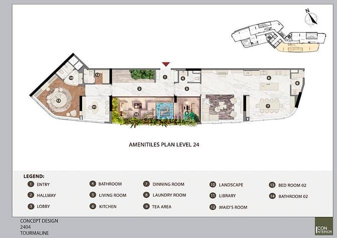 Hình ảnh Căn Penthouse Thảo Điền Green, 403m2, sân vườn 40m, view sông
