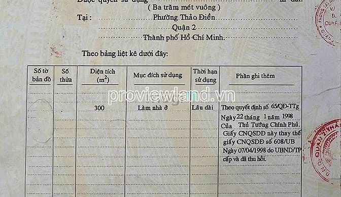 Hình ảnh Bán đất Nguyễn Văn Hưởng Thảo Điền – 300 m², gần trường quốc tế