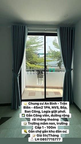Hình ảnh Mb6623 nạp rút nhanh chóng 45M² Mới – Chung cư AN BÌNH, Trấn Biên – GIÁ 5 TRIỆU/TH