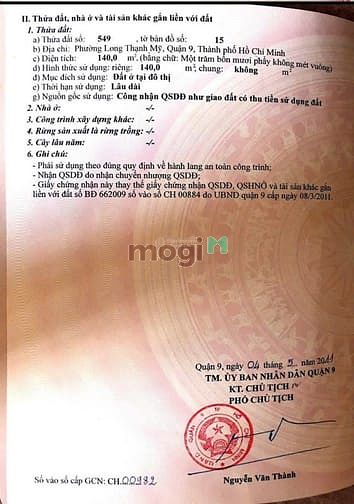 Hình ảnh Chính chủ bán đất 1A Phước Thiện (7x20m), Long Thạnh Mỹ, Q.9, HCM