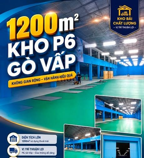 Hình ảnh 1200m2 kho lưu. Phường 6 Gò Vấp. Đường cont
