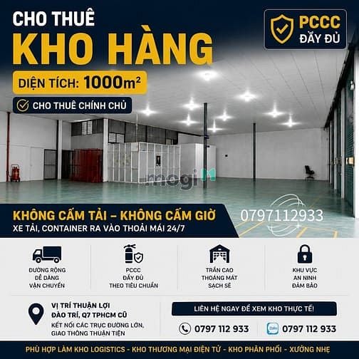Hình ảnh 🔥 Cho Thuê Kho 1000m2 tại Q7 HCM - Chính Chủ🔥