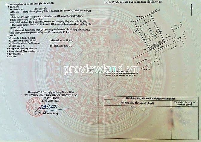 Hình ảnh Bán đất đường 49B Thảo Điền, ngay bến tàu thuỷ, dt 295,7m2, 12,5x25m