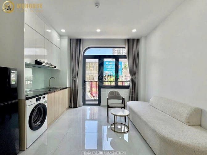 Hình ảnh Studio Balcony 1PN Full Nội Thất Thang Máy Hầm Xe Gần Metro Tân Cản