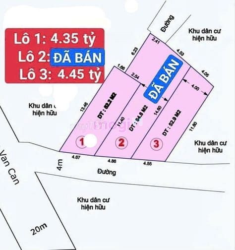 Hình ảnh Đất, Hàng hiếm tầm giá 4 tỷ, ngay gần chợ Thủ Đức, 52m, 4,35t