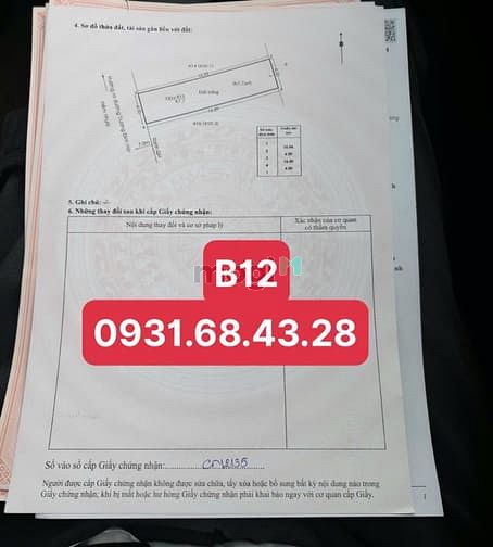 Hình ảnh Đất Thổ Cư Trương Đình Hội 54.4m², Hẻm Nhựa 7m Xe Tải Tránh