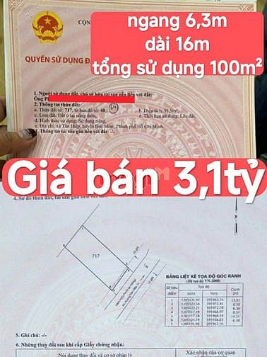 Hình ảnh Đất đẹp giá rẻ còn sót lại gần chợ Hóc Môn