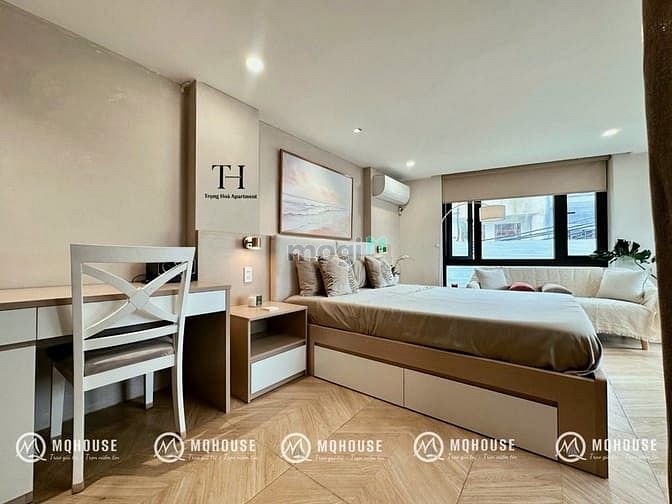Hình ảnh Căn Hộ 1PN Có Gu Tone Gỗ Sáng Đẹp Như Studio Chụp Hình Gần Chợ Bà Chiể