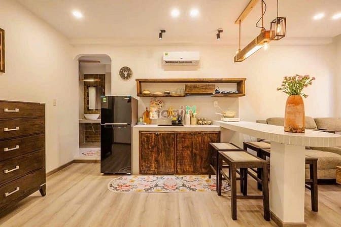 Hình ảnh 🎉 Căn Hộ 1Pn Sân Vườn 50M2 Tone Vàng Ấm Cực Gu Ngay Cầu Thị Nghè