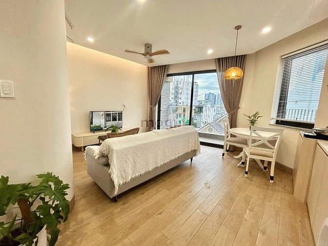 Hình ảnh 🎉 Siêu Phẩm 1PN Ban Công Vintage Tone Gỗ Ấm Ngay Chợ Bà Chiểu